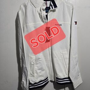 Tommy Hilfiger Men's White Windbreaker